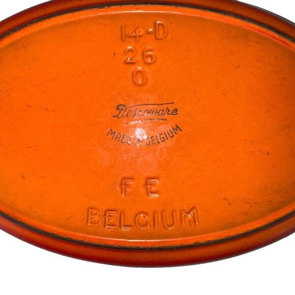 Descoware 14-D Oval Enameled Cast Iron Au Gratin Baking Dish Pan FE Belgium - Picture 9 of 9